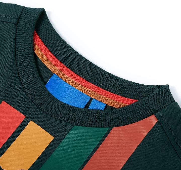 Produktbild VidaXL Kinder-Langarmshirt Dunkelgrün 92,Material: 100 (92)