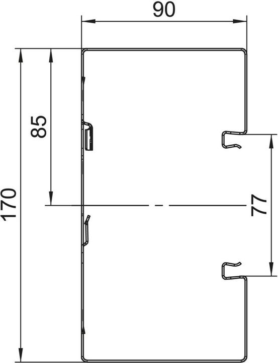 Productafbeelding OBO Bettermann Vertr apparaat installatie trunking o. OT symmetrisch GS-S901 (200 cm)
