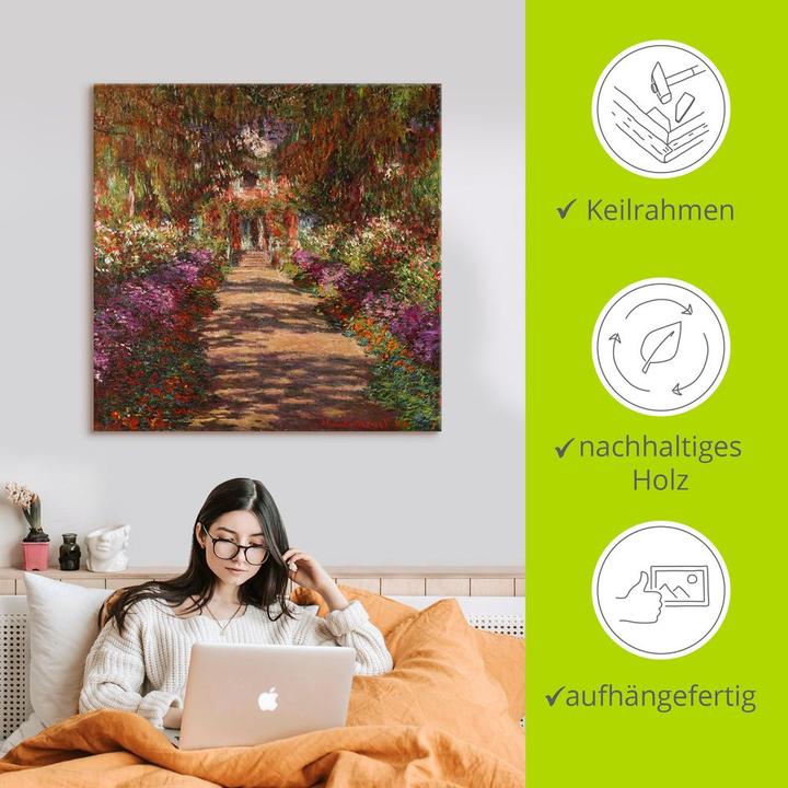 Actual product image Artland Poster Path in Monet's garden in Giverny. 1902 T6UD (30x30 cm)