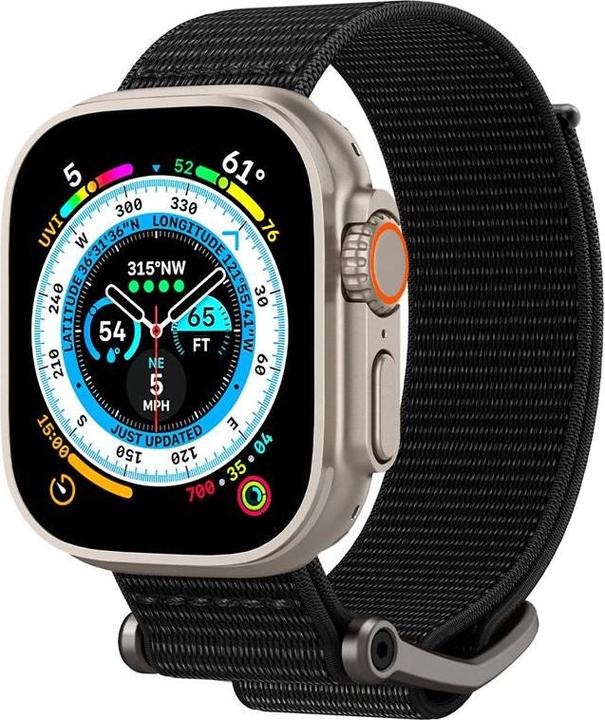 Actual product image Spigen Durapro Flex band for Apple Watch 4 / 5 / 6 / 7 / SE (42 / 44 / 45 mm) black (42 mm, 44 mm, 45 mm, Nylon)