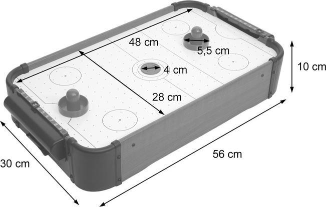 Immagine prodotto Mendler Mini Air Hockey, gioco da tavolo air hockey con accessori, legno 56x30x10cm
