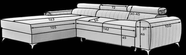 Produktbild ELTAP Grayson (Ecksofa, 3-Sitzer, Bettsofa)
