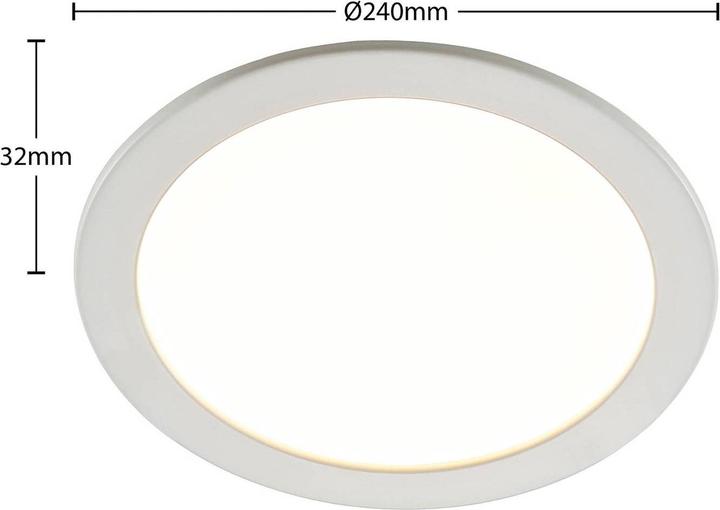 Produktbild Prios Cadance LED-Einbaulampe, weiss, 24 cm (1740 lm)