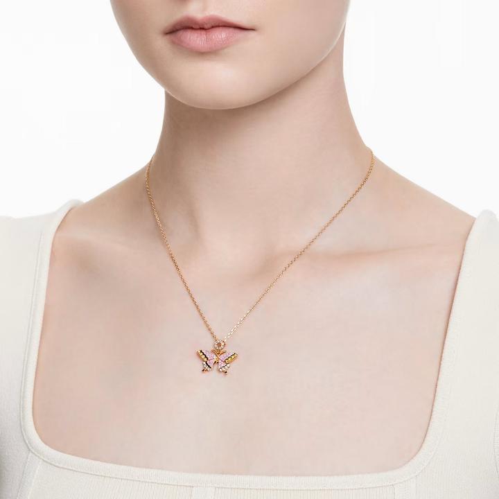 Produktbild Swarovski Idyllia Halskette Schmetterling Gold (Swarovski Metall, 46 - 51 cm)
