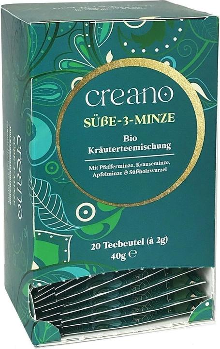 Image du produit Creano Thé Bio Sachets de Thé Doux 3 Menthe Paquet de 20 Sachets No.13 (83 g)
