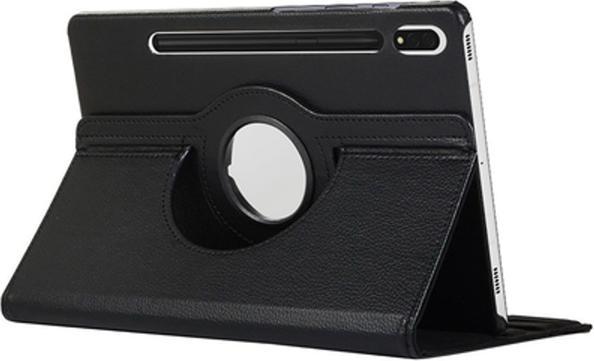 Produktbild Just in Case Pu-Leder Rotating 360 Book Hülle Schwarz Samsung Galaxy Tab S9+/S9 FE+/S10+ (Galaxy Tab S9+, Galaxy Tab S10+, Galaxy Tab S9 FE+)
