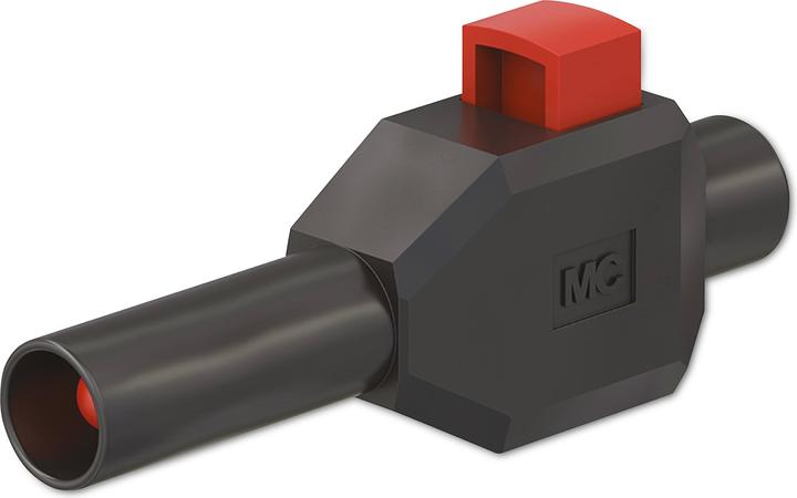 Produktbild Stäubli Sicherheitsklemmsteckeradapter, 22.3007-21, 4 mm, schwarz, 600 V, CAT II, 10 A (CAT II)
