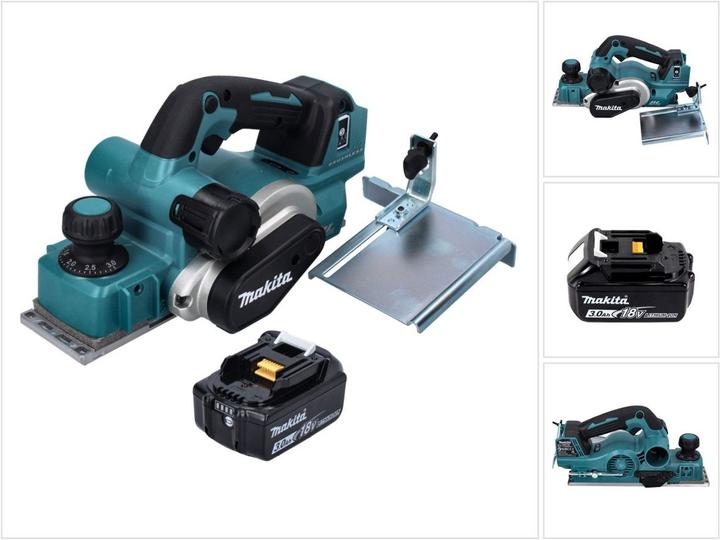 Produktbild Makita DKP 181 F1 Akku Hobel Falzhobel 82 mm 18 V Brushless + 1x Akku 3,0 Ah - ohne Ladegerät