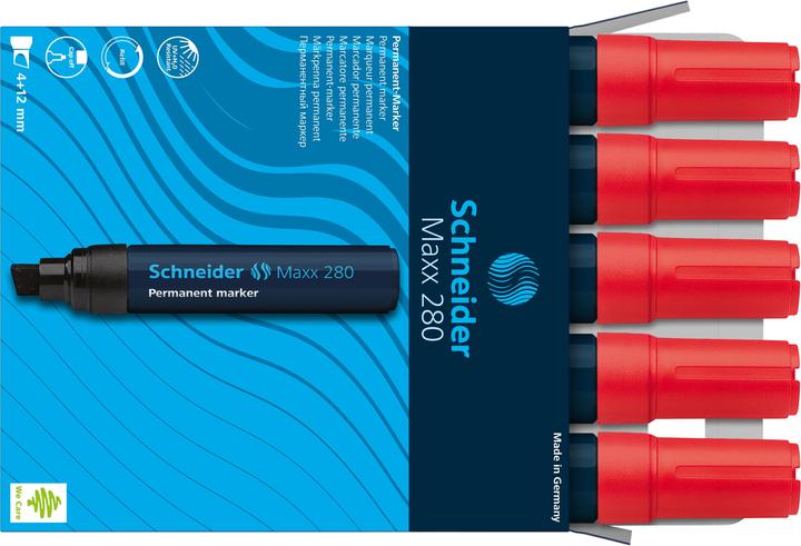 Image du produit Schneider Marqueur permanent Maxx 280 4-12mm rouge (Rouge, 12 mm, 1 x)