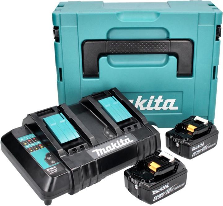 Actual product image Makita Power Source Kit 18 V with 2x BL 1850 B 5.0 Ah battery ( 197280-8 ) + DC 18 SH dual charger ( (18 V)