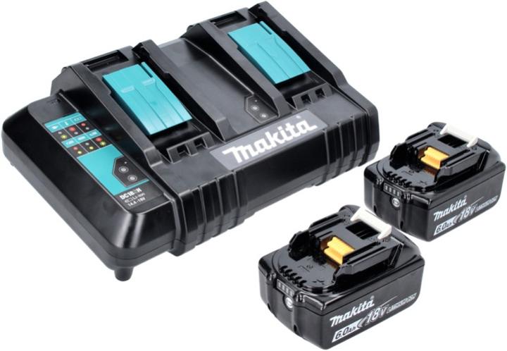 Actual product image Makita Power Source Kit 18 V with 2x BL 1860 B 6.0 Ah battery ( 197422-4 ) + DC 18 SH double charger ( (18 V)