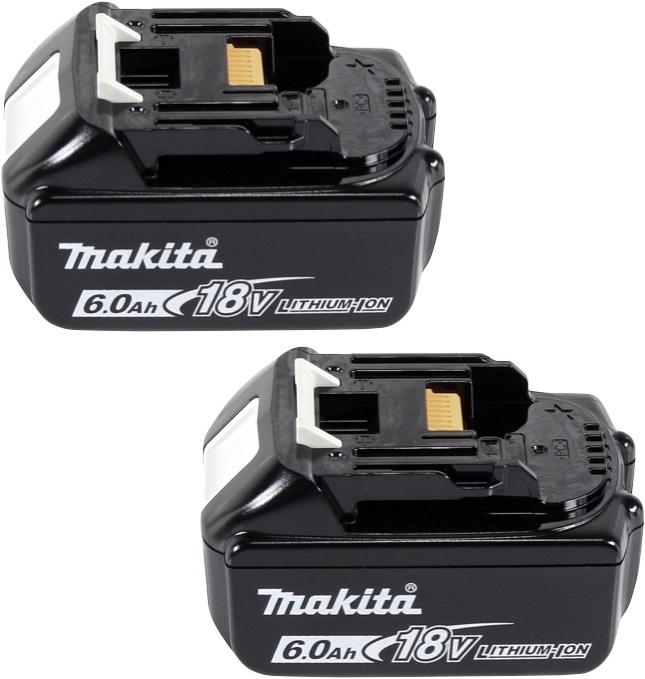 Actual product image Makita Power Source Kit 18 V with 2x BL 1860 B 6.0 Ah battery ( 197422-4 ) + DC 18 SH double charger ( (18 V)