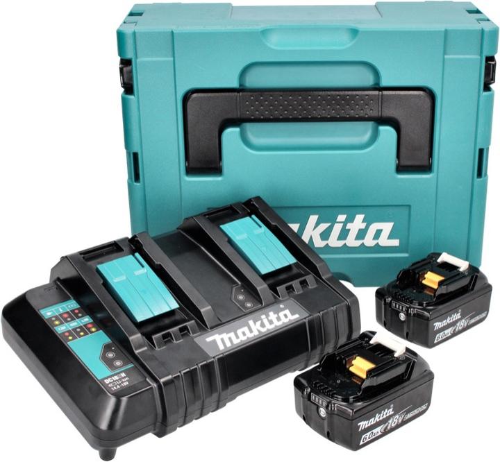 Produktbild Makita Power Source Kit 18 V mit 2x BL 1860 B 6,0 Ah Akku ( 197422-4 ) + DC 18 SH Doppel Ladegerät ( (18 V)