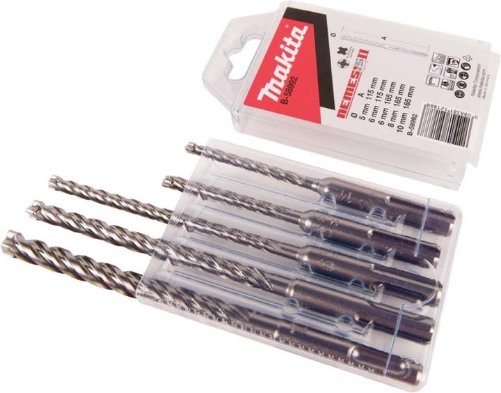 Actual product image Makita DHR 241 Z Cordless hammer drill 18 V 2.0 J SDS plus + 5-piece drill bit set - without battery (Rechargeable battery operated)
