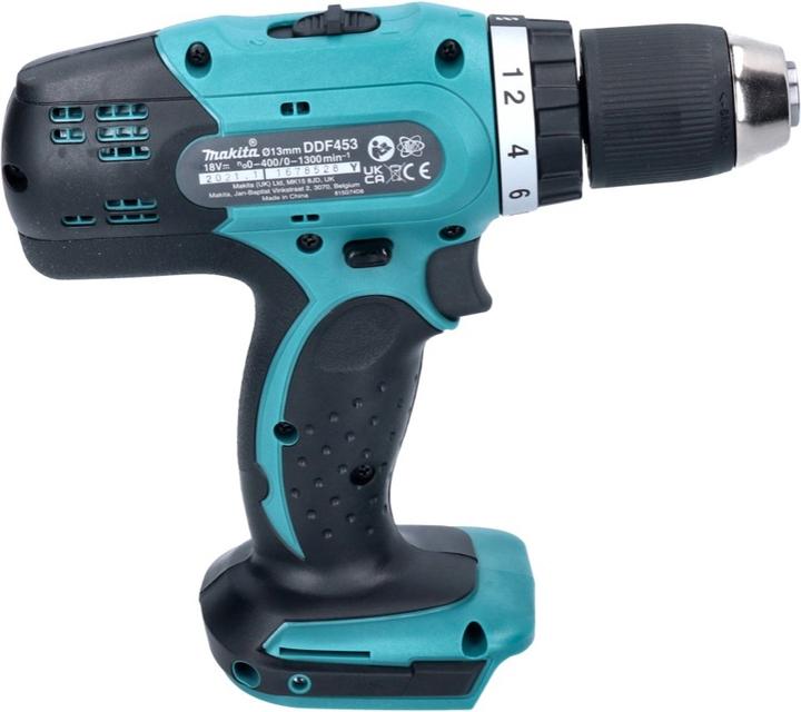 Actual product image Makita DDF 453 F1 cordless drill driver 18 V 42 Nm + 1x battery 3.0 Ah - without charger (Rechargeable battery operated)