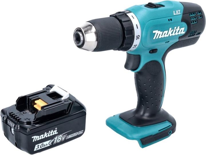 Actual product image Makita DDF 453 F1 cordless drill driver 18 V 42 Nm + 1x battery 3.0 Ah - without charger (Rechargeable battery operated)