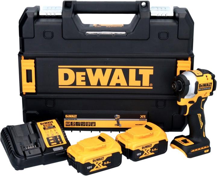 Produktbild DeWalt DCF 850 P2 Akku Schlagschrauber 18 V 205 Nm 1/4" Brushless + 2x Akku 5,0 Ah + Ladegerät + TST (Akkubetrieb)