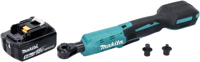 Actual product image Makita DWR 180 T1 Battery ratchet screwdriver 18 V 47.5 Nm 1/4" 3/8" + 1x battery 5.0 Ah - without charger (1/4")