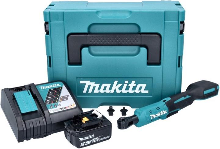 Actual product image Makita PWR 180 RG1J Battery ratchet screwdriver 18 V 47.5 Nm 1/4" 3/8" + 1x battery 6.0 Ah + charger + Mak (1/4")