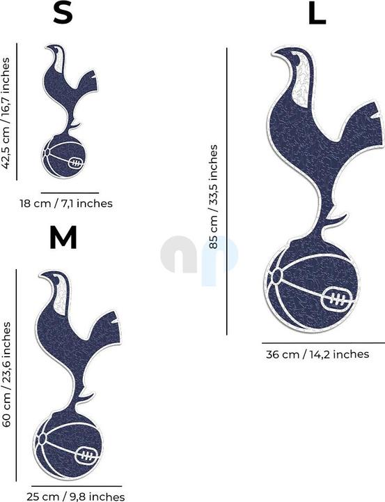 Actual product image Iconic Tottenham Hotspur FC - Logo - Wooden Puzzle Size M (270 pieces) (270 pieces)