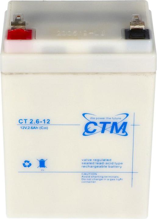 Actual product image CTM Battery 2.6-12, MP2,2-12D, MP2.2-12D, RLl1226, 6FM2.6 (12 V, 2.60 Ah)