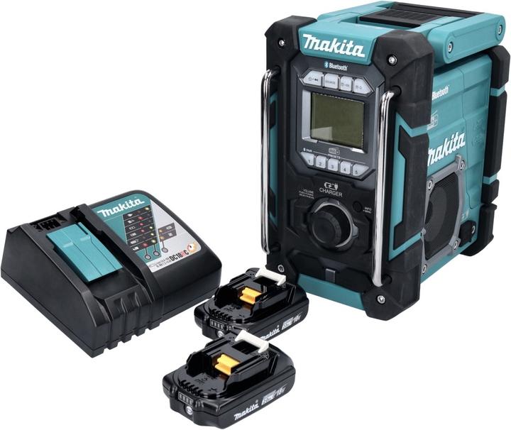 Produktbild Makita DMR 301 RA Akku Baustellenradio 12 V max. - 18 V DAB / DAB+ / Bluetooth + 2x Akku 2,0 Ah + La (FM, AM, DAB+, DAB, Bluetooth)