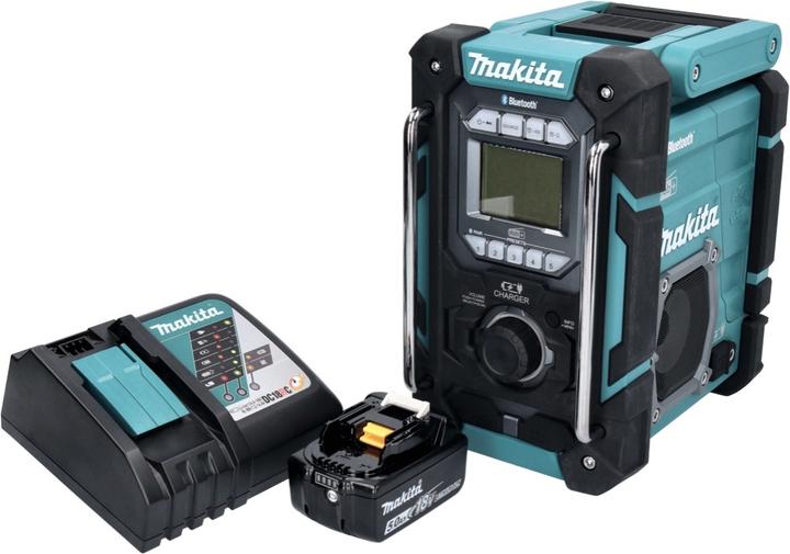Image du produit Makita DMR 301 RT1 Radio de chantier sans fil 12 V max - 18 V DAB / DAB+ / Bluetooth + 1x batterie 5,0 Ah (AM, FM, DAB+ DAB, DAB, Bluetooth)