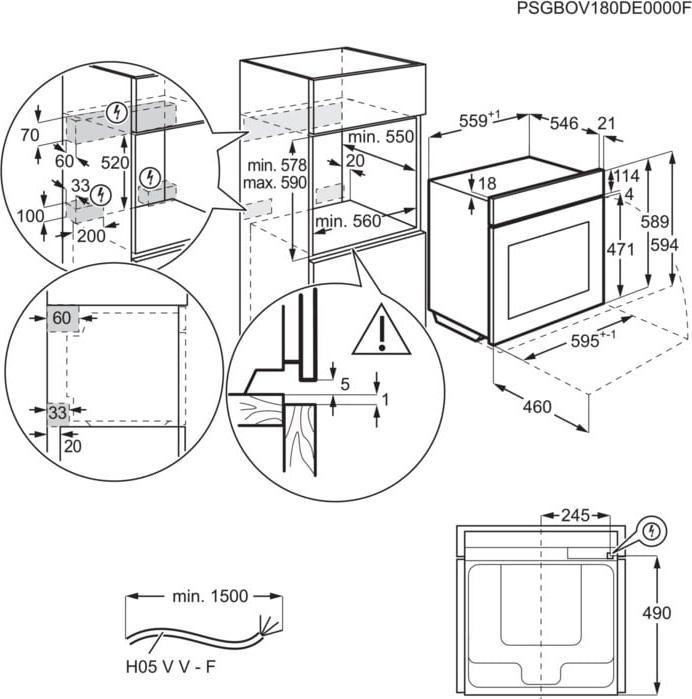 Produktbild AEG EINBAUHERD SURROUNDCOOK 60CM (OU5AE20AK SW)