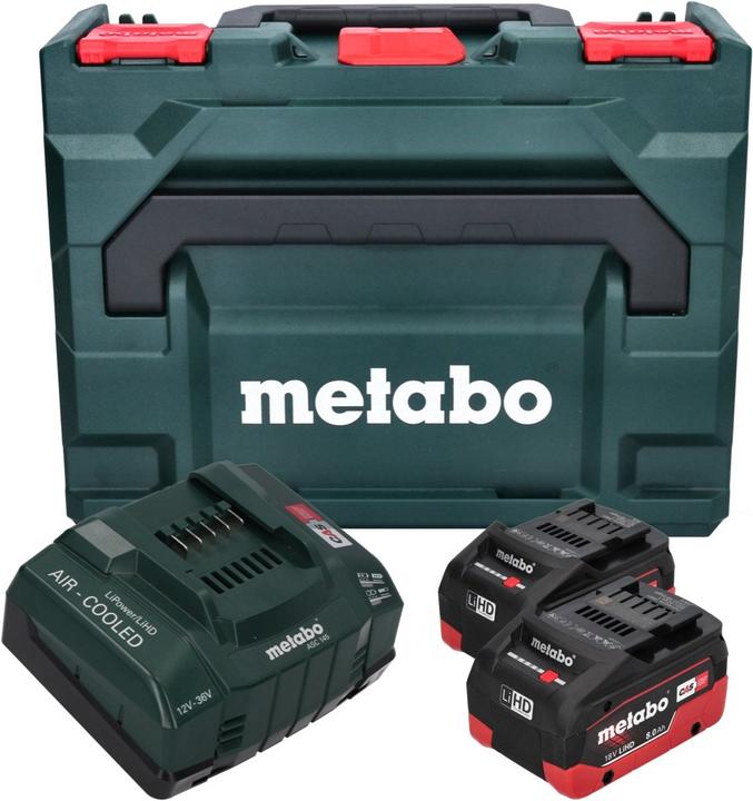 Actual product image Metabo Basic set 2x Li-Power battery pack 18 V 8.0 Ah CAS Li-Ion battery ( 685131590 ) + charger ASC 145 (18 V)