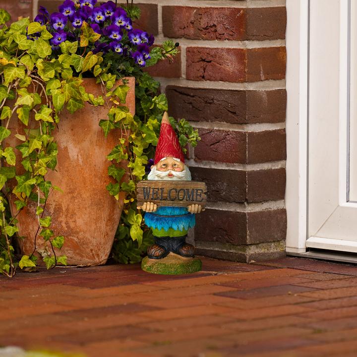 Actual product image Relaxdays Garden Gnome?Welcome?