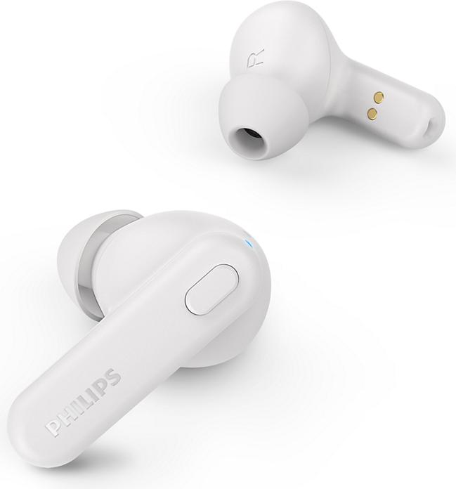 Actual product image Philips TAT1108WT headphones/headset Wireless In-ear Calls/Music Bluetooth White (5 h, Wireless)