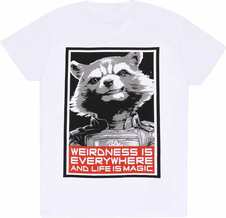Actual product image Guardians of the Galaxy Unisex Adult Rocket Raccoon T-Shirt (M)