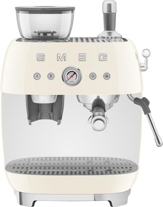 Smeg EGF03CREU Espressomachine, volautomatische koffiemachine jaren 50 stijl, crème (EU-stekker)
