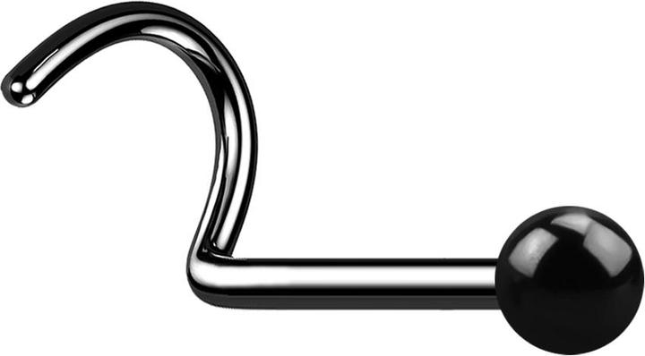Immagine prodotto Star Piercing Perno nasale curvo nero con pallina (Acciaio chirurgico 316L, senza ottone)