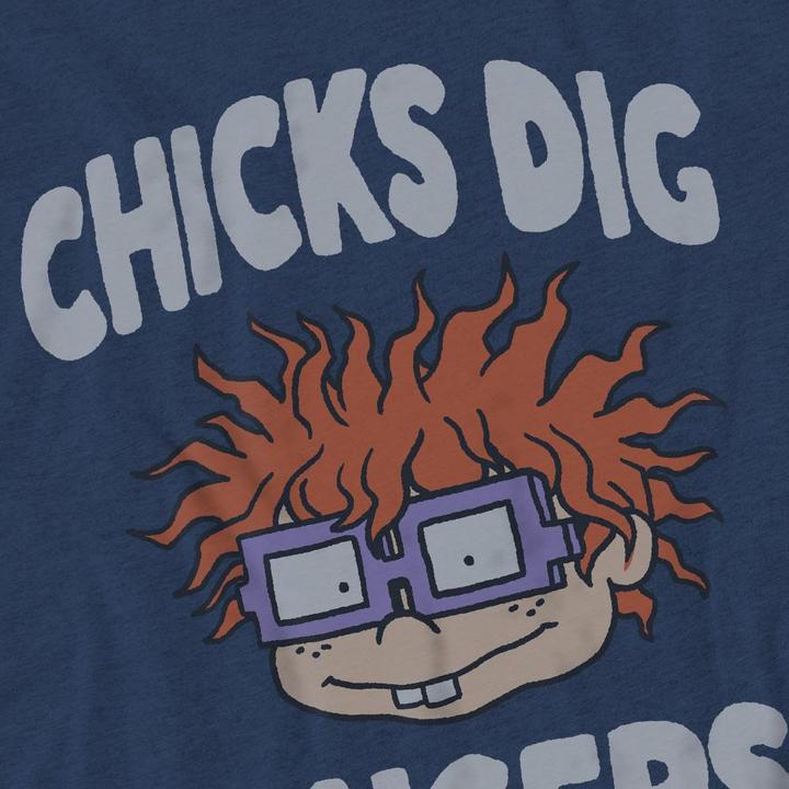 Actual product image Rugrats Unisex Adult Chicks Dig Gingers T-Shirt (L)
