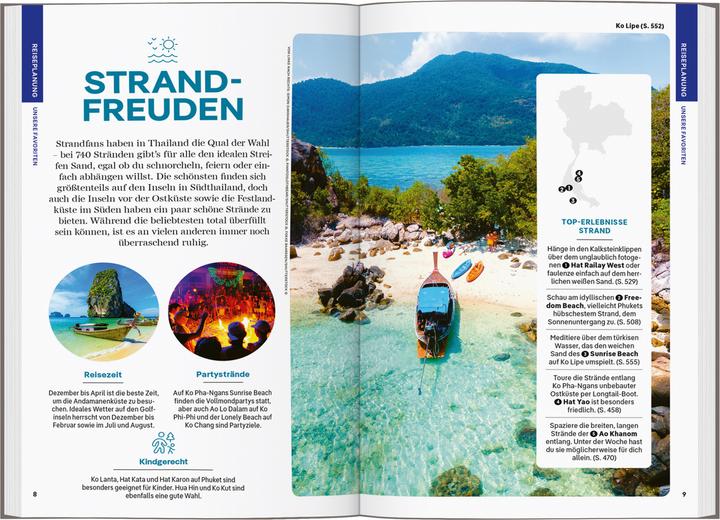 Produktbild Reiseführer Thailand (Deutsch, Michael Kohn, Barbara Woolsey, Tharik Hussain, Anirban Mahapatra, Ashley Harrell, Tim Bewer, Paul Harding, Daniel McCrohan, David Eimer, Olivia Pozzan, 2024)