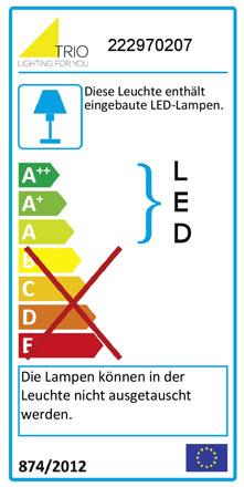 Energie-Label Trio Osram LED Wandlampe, inkl. Leuchtmittel A+ 6,4W (600 lm)