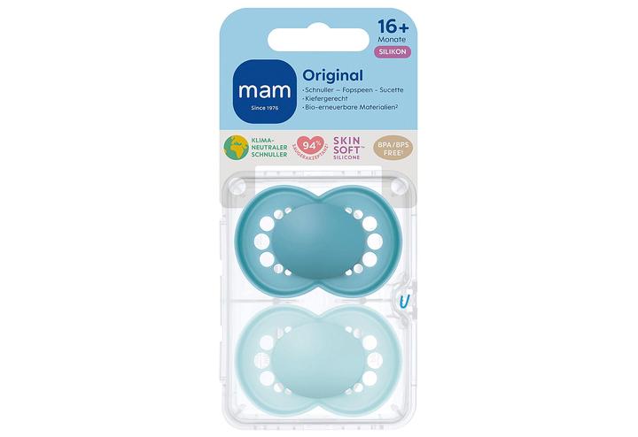 Immagine prodotto MAM Ori.matt silicone 16+ blu 2pz (2 x, a partire da 16 m.)