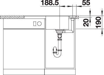 Produktbild Blanco Axia III 45 S-F (77 cm, 50 cm)