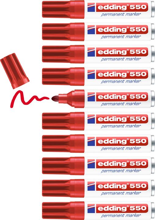 Produktbild Edding Permanent Marker 550 (Rot, 3 mm, 1 x)