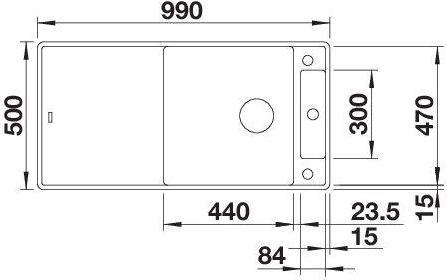 Actual product image Blanco Axia III XL 6 S-F (99 cm, 50 cm)
