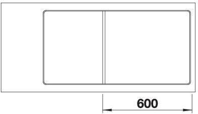 Actual product image Blanco Axia III XL 6 S-F (99 cm, 50 cm)