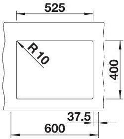 Produktbild Blanco Rotan 340/160-U (Unterbauspüle, 55.50 cm, 46 cm)