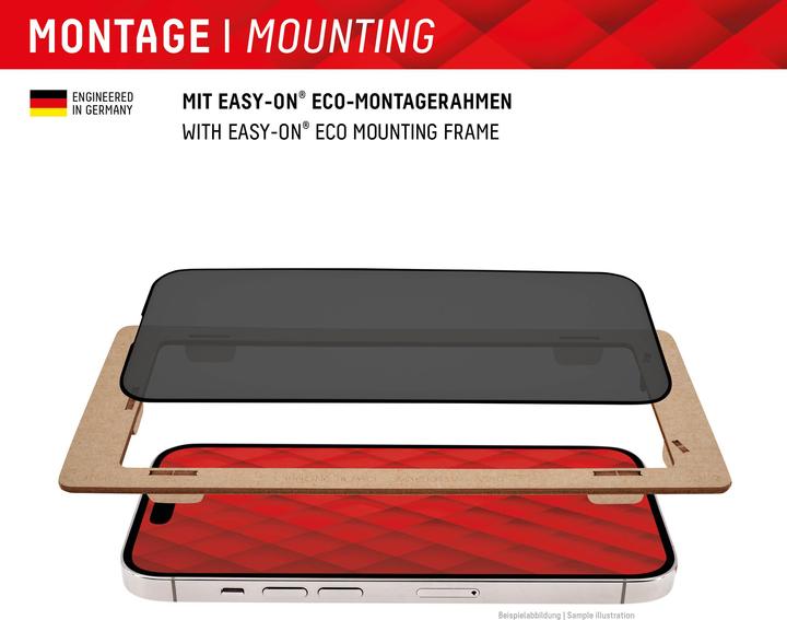 Actual product image Displex Real Glass, Privacy Full Cover Panzerglas (1 Piece, Samsung Galaxy S24+, Samsung Galaxy S25+)