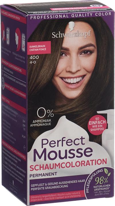 Produktbild Schwarzkopf Perfect Mousse Schaumcoloration (400 Dunkelbraun)
