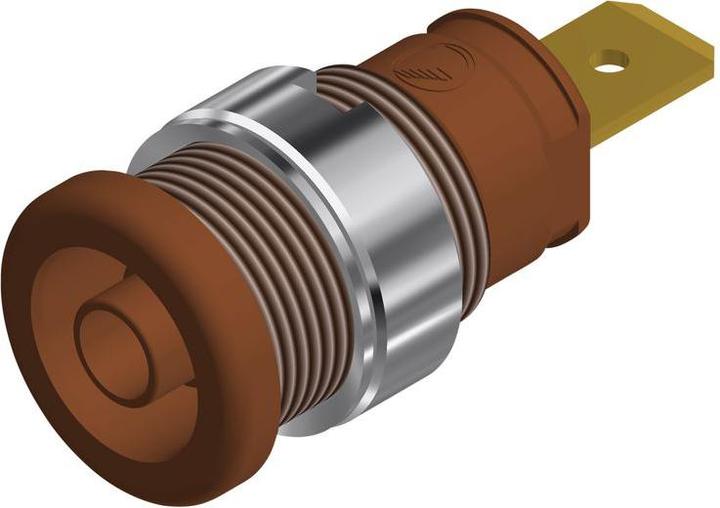 Actual product image Hirschmann Test & Measurement Safety laboratory socket, brown, gold-plated, 1kV, 32A