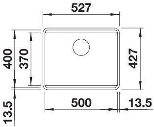 Produktbild Blanco ETAGON 500-F (52.70 cm, 42.70 cm)