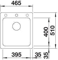Actual product image Blanco Naxa 45 (46.50 cm, 51 cm)