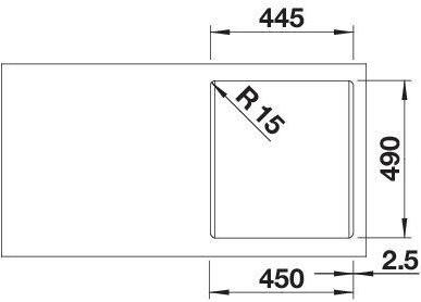 Actual product image Blanco Naxa 45 (46.50 cm, 51 cm)