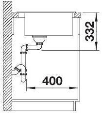 Actual product image Blanco Naxa 45 (46.50 cm, 51 cm)
